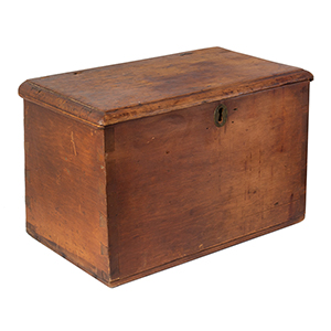 Small Trunk, Ditty Box, Dovetail Joined, Canted, Till Inventory Thumbnail