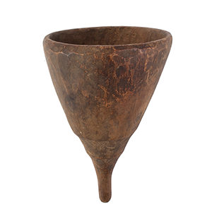 Treen Funnel, Carved, Wonderful Dry Surface, Traces of Paint Inventory Thumbnail