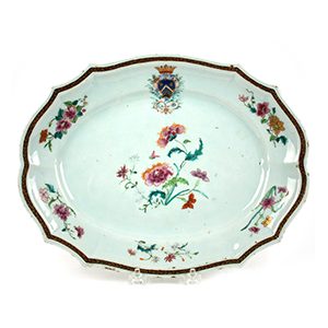 Chinese Export Armorial Platter, Arms of Bausset, French Inventory Thumbnail