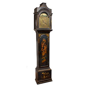 English Chinoiserie Lacquer Long Case Clock, Rocking Ship 8-Day Movement Inventory Thumbnail