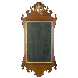 Chippendale Parcel Gilt Mirror with Carved Phoenix Inventory Thumbnail