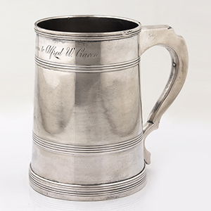 Silver Mug, Ribbed, Joseph Lownes (1758-1820), Philadelphia Inventory Thumbnail