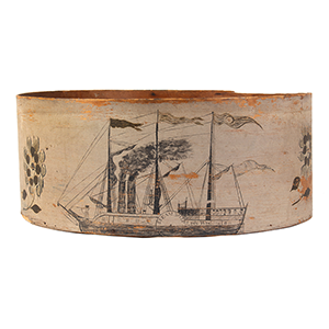 Early Bandbox Featuring Folk Decoration – STEAMSHIP Lady Washington Inventory Thumbnail