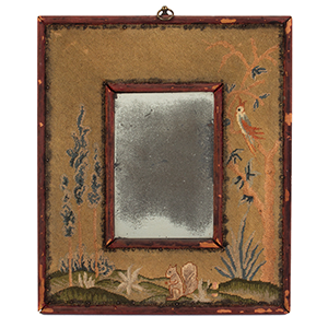 Mirror-Wall, Molded Wood Panel Supporting Embroidered Composition Inventory Thumbnail