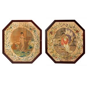 Pair of Silk Embroideries Inventory Thumbnail